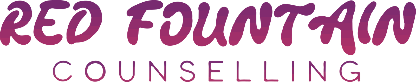 Red Fountain Counselling text logo